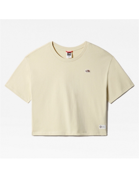THE NORTH FACE W HERITAGE S/S RECYCLED CROP TEE GRAVEL